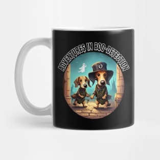 Adventures in Boo-Detection, dog, daschund, Halloween Mug